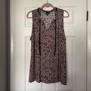 Torrid mauve leopard sleeveless top